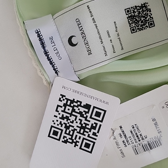 MARINE SERRE Silk Scarves Open Shoulder Flowy Midi Dress - Picture 15 of 16